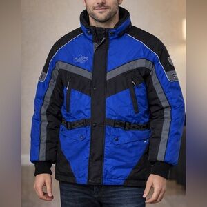 Choko Snowmobile Jacket Trail Blue Zip Up Storm Proof Size Large